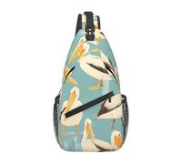 WZYWHJ Pelicans Sac à bandoulière décontracté pour homme avec grande capacité de stockage et bandoulière réglable