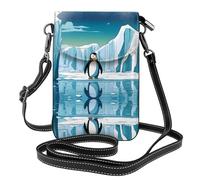 WZYWHJ Penguin Antarctica Ice Sac à bandoulière en cuir pour femme avec bandoulière réglable