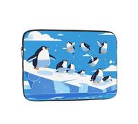 WZYWHJ Penguins on The Iceberg Housse antichoc pour ordinateur portable 17" pour homme et femme, voyage d'affaires, école, bureau, usage quotidien