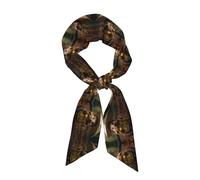 WZYWHJ Petit hérisson tenant un parapluie Image Écharpe longue bande en soie pour femme, foulard en satin doux et soyeux