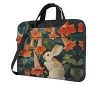 WZYWHJ Petit lapin sous la gloire du matin impression ultra-mince portable sac à bandoulière pour ordinateur portable accessoires informatiques doux antichoc pour ordinateurs portables, Noir , 14 inch