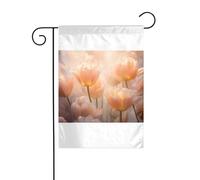 Wzywhj Photo de tulipes aux couleurs vives Drapeau de jardin d'été Décoration double face Cour 30,5 x 45,7 cm