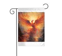 Wzywhj Photo du Phénix Reborn In Fire Drapeau de jardin d'été double face Décoration cour 30,5 x 45,7 cm
