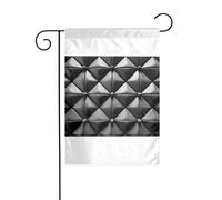 Wzywhj Photo en cuir noir et blanc drapeau de jardin d'été double face décoration cour 30,5 x 45,7 cm