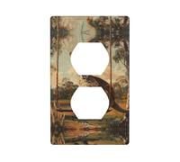 WZYWHJ Plaque murale décorative à double prise - Facile à installer - Idéal pour les zones résidentielles et commerciales 11,4 x 7,9 cm Impression Koala