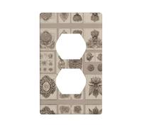 WZYWHJ Plaque murale décorative à double prise - Facile à installer - Idéal pour les zones résidentielles et commerciales 11,4 x 7,9 cm Créations sur la planche à dessin Impression