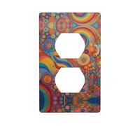 WZYWHJ Plaque murale décorative à double prise - Facile à installer - Idéal pour les zones résidentielles et commerciales 11,4 x 7,9 cm Impression colorée