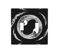 WZYWHJ Plaque murale décorative à motif symbole yin et yang, 11,4 x 11,4 cm, durable et élégante pour les zones résidentielles et commerciales