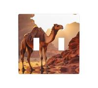 WZYWHJ Plaque murale décorative avec impression Camel dans le désert, 11,4 x 11,4 cm, durable et élégante pour les zones résidentielles et commerciales