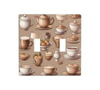 WZYWHJ Plaque murale décorative avec impression de thé de l'après-midi, 11,4 x 11,4 cm, durable et élégante pour les zones résidentielles et commerciales