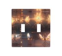 WZYWHJ Plaque murale décorative avec impression d'insectes en cristal, 11,4 x 11,4 cm, durable et élégante pour les zones résidentielles et commerciales