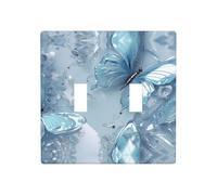 WZYWHJ Plaque murale décorative avec impression papillon en cristal, 11,4 x 11,4 cm, durable et élégante pour les zones résidentielles et commerciales