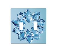 WZYWHJ Plaque murale décorative avec motif de pierres précieuses bleues, 11,4 x 11,4 cm, durable et élégante pour les zones résidentielles et commerciales