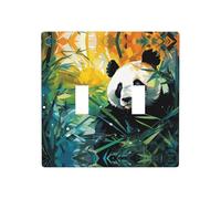 WZYWHJ Plaque murale décorative en bambou et panda - 11,4 x 11,4 cm - Durable et élégante pour les zones résidentielles et commerciales