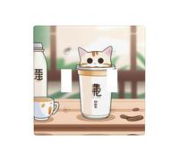 WZYWHJ Plaque murale décorative en forme de chat - 11,4 x 11,4 cm - Durable et élégante pour les zones résidentielles et commerciales