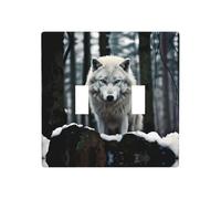 WZYWHJ Plaque murale décorative imprimée « A Lone Wolf », 11,4 x 11,4 cm, durable et élégante pour les zones résidentielles et commerciales