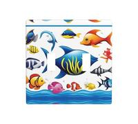 WZYWHJ Plaque murale décorative imprimée animaux de mer 11,4 x 11,4 cm, durable et élégante pour les zones résidentielles et commerciales
