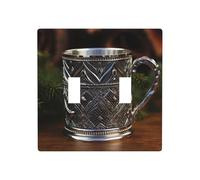 WZYWHJ Plaque murale décorative imprimée avec motif argenté, 11,4 x 11,4 cm, durable et élégante pour les zones résidentielles et commerciales