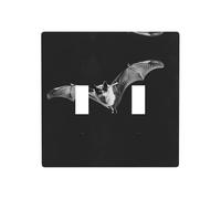 WZYWHJ Plaque murale décorative imprimée chauves-souris dans le ciel, 11,4 x 11,4 cm, durable et élégante pour les zones résidentielles et commerciales