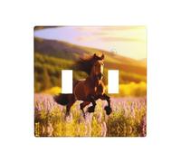 WZYWHJ Plaque murale décorative imprimée cheval marron 11,4 x 11,4 cm, durable et élégante pour les zones résidentielles et commerciales