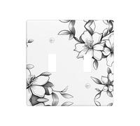 WZYWHJ Plaque murale décorative imprimée de fleurs de jasmin, 11,4 x 11,4 cm, durable et élégante pour les zones résidentielles et commerciales
