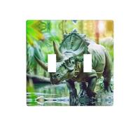 WZYWHJ Plaque murale décorative imprimée dinosaure Bicorn 11,4 x 11,4 cm, durable et élégante pour les zones résidentielles et commerciales