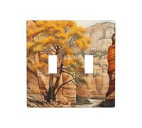 WZYWHJ Plaque murale décorative imprimée érable dans le canyon 11,4 x 11,4 cm, durable et élégante pour les zones résidentielles et commerciales