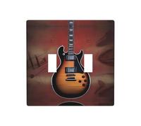 WZYWHJ Plaque murale décorative imprimée guitare rock 11,4 x 11,4 cm, durable et élégante pour les zones résidentielles et commerciales