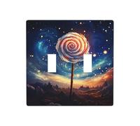 WZYWHJ Plaque murale décorative imprimée Lollipop in the starry sky 11,4 x 11,4 cm, durable et élégante pour les zones résidentielles et commerciales