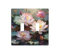 WZYWHJ Plaque murale décorative imprimée lotus d'été, 11,4 x 11,4 cm, durable et élégante pour les zones résidentielles et commerciales