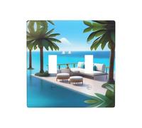 WZYWHJ Plaque murale décorative imprimée Love Island on the S, 11,4 x 11,4 cm, durable et élégante pour les zones résidentielles et commerciales