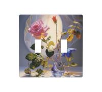 WZYWHJ Plaque murale décorative imprimée Morning Glory and Rose, 11,4 x 11,4 cm, durable et élégante pour les zones résidentielles et commerciales