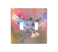 WZYWHJ Plaque murale décorative imprimée oiseau en vol 11,4 x 11,4 cm, durable et élégante pour les zones résidentielles et commerciales