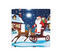 WZYWHJ Plaque murale décorative imprimée Père Noël 11,4 x 11,4 cm, durable et élégante pour les zones résidentielles et commerciales