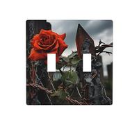 WZYWHJ Plaque murale décorative imprimée rose épineuse 11,4 x 11,4 cm, durable et élégante pour les zones résidentielles et commerciales