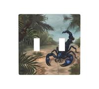 WZYWHJ Plaque murale décorative imprimée scorpion bleu, 11,4 x 11,4 cm, durable et élégante pour les zones résidentielles et commerciales