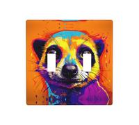 WZYWHJ Plaque murale décorative imprimée suricate colorée 11,4 x 11,4 cm, durable et élégante pour les zones résidentielles et commerciales