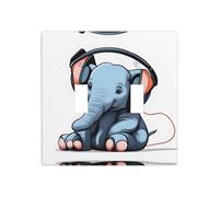 WZYWHJ Plaque murale décorative imprimée « The Elephant in the room » de 11,4 x 11,4 cm, durable et élégante pour les zones résidentielles et commerciales