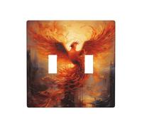 WZYWHJ Plaque murale décorative imprimée The Phoenix Reborn in Fire - 11,4 x 11,4 cm - Durable et élégante pour les zones résidentielles et commerciales