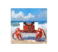 WZYWHJ Plaque murale décorative motif crabes sur la plage 11,4 x 11,4 cm, durable et élégante pour les zones résidentielles et commerciales
