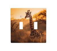 WZYWHJ Plaque murale décorative motif girafe 11,4 x 11,4 cm, durable et élégante pour les zones résidentielles et commerciales
