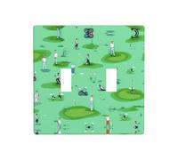 WZYWHJ Plaque murale décorative motif golf sur la pelouse 11,4 x 11,4 cm, durable et élégante pour les zones résidentielles et commerciales