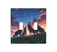 WZYWHJ Plaque murale décorative motif loup des steppes, 11,4 x 11,4 cm, durable et élégante pour les zones résidentielles et commerciales