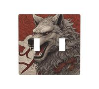 WZYWHJ Plaque murale décorative motif loup géant féroce, 11,4 x 11,4 cm, durable et élégante pour les zones résidentielles et commerciales