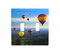 WZYWHJ Plaque murale décorative motif montgolfière dans le ciel 11,4 x 11,4 cm, durable et élégante pour les zones résidentielles et commerciales