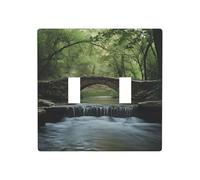 WZYWHJ Plaque murale décorative motif pont sur la rivière 11,4 x 11,4 cm, durable et élégante pour les zones résidentielles et commerciales