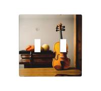 WZYWHJ Plaque murale décorative motif violon 11,4 x 11,4 cm, durable et élégante pour les zones résidentielles et commerciales