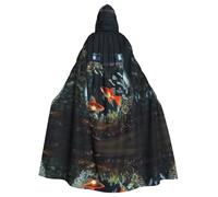 WZYWHJ Poncho à capuche imprimé petit poisson dans l'aquarium pour homme et femme Halloween fête