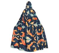 WZYWHJ Poncho à capuche pour homme et femme Motif petit poisson