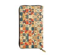 Wzywhj Portefeuille à la mode en cuir pour femme avec plusieurs compartiments et fermeture éclair Motif quiz mathématiques, Noir , Taille unique